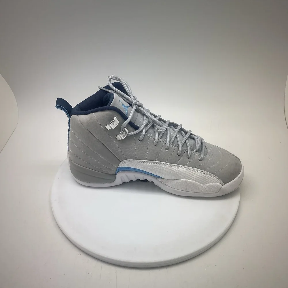 Nike Air Jordan 12 Retro Youth Size 7Y Athletic Basketball Gray Shoes 153265-007
